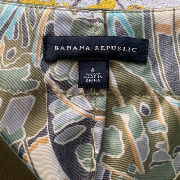 Silk Baby Doll Dress, Banana Republic, 4, Flowy, Aqua, Moss, Pockets - Picture 7 of 8